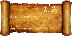 Kis Szendike névjegykártya