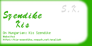 szendike kis business card